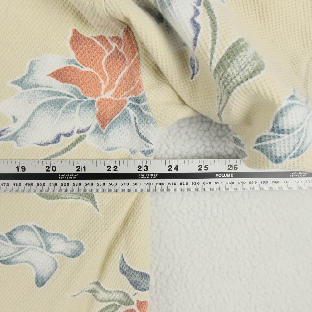 Tommy Bahama Polo Mens Lage Beige Floral Stretchy Hawaiian Aloha Camp Summer - Picture 6 of 7